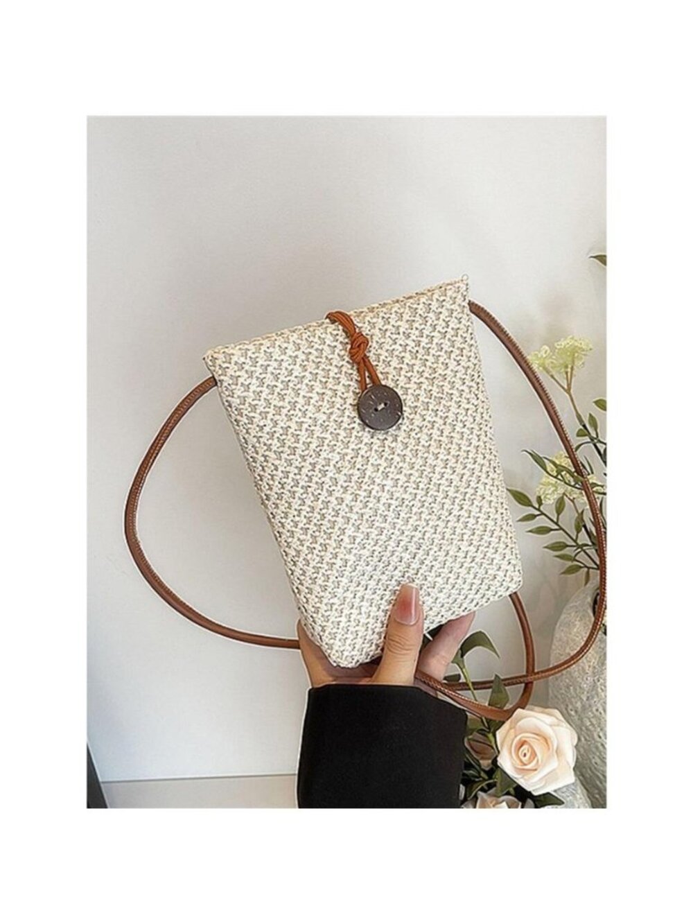 Woven Texture Crossbody Bag